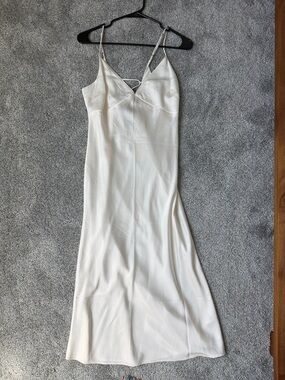 Abercrombie & Fitch Cream Midi Slip Dress